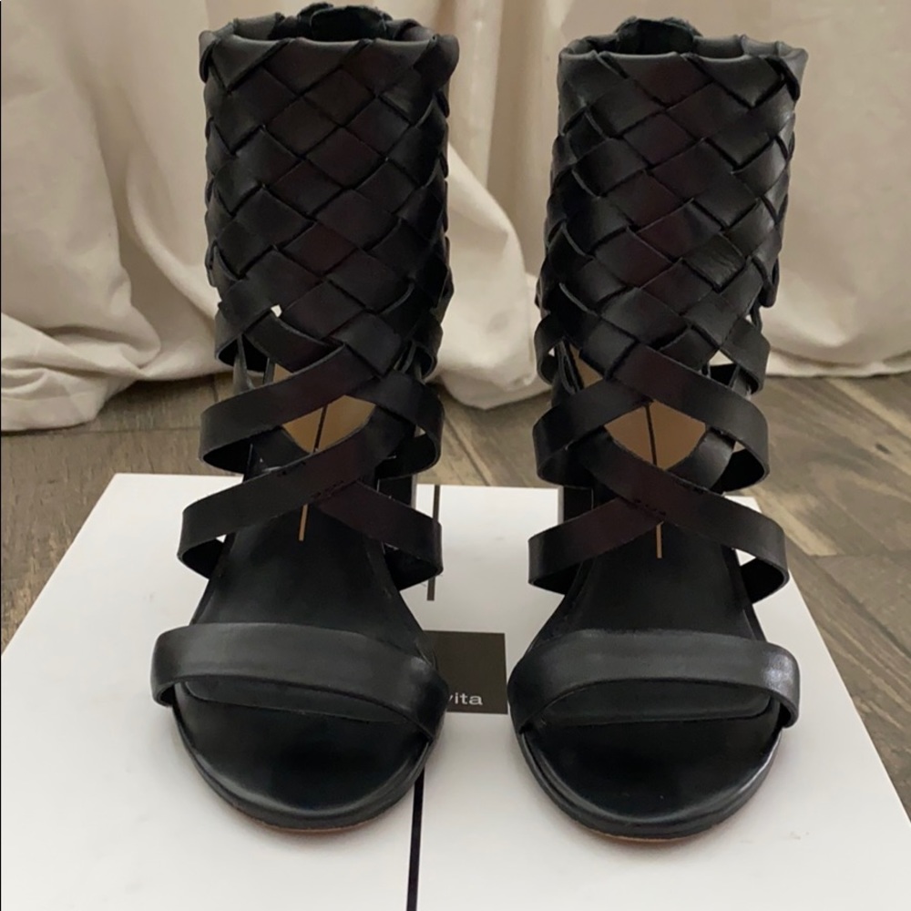 SOLD!!! DOLCE VITA - Nakita black leather heel 7.5 - Picture 3 of 10